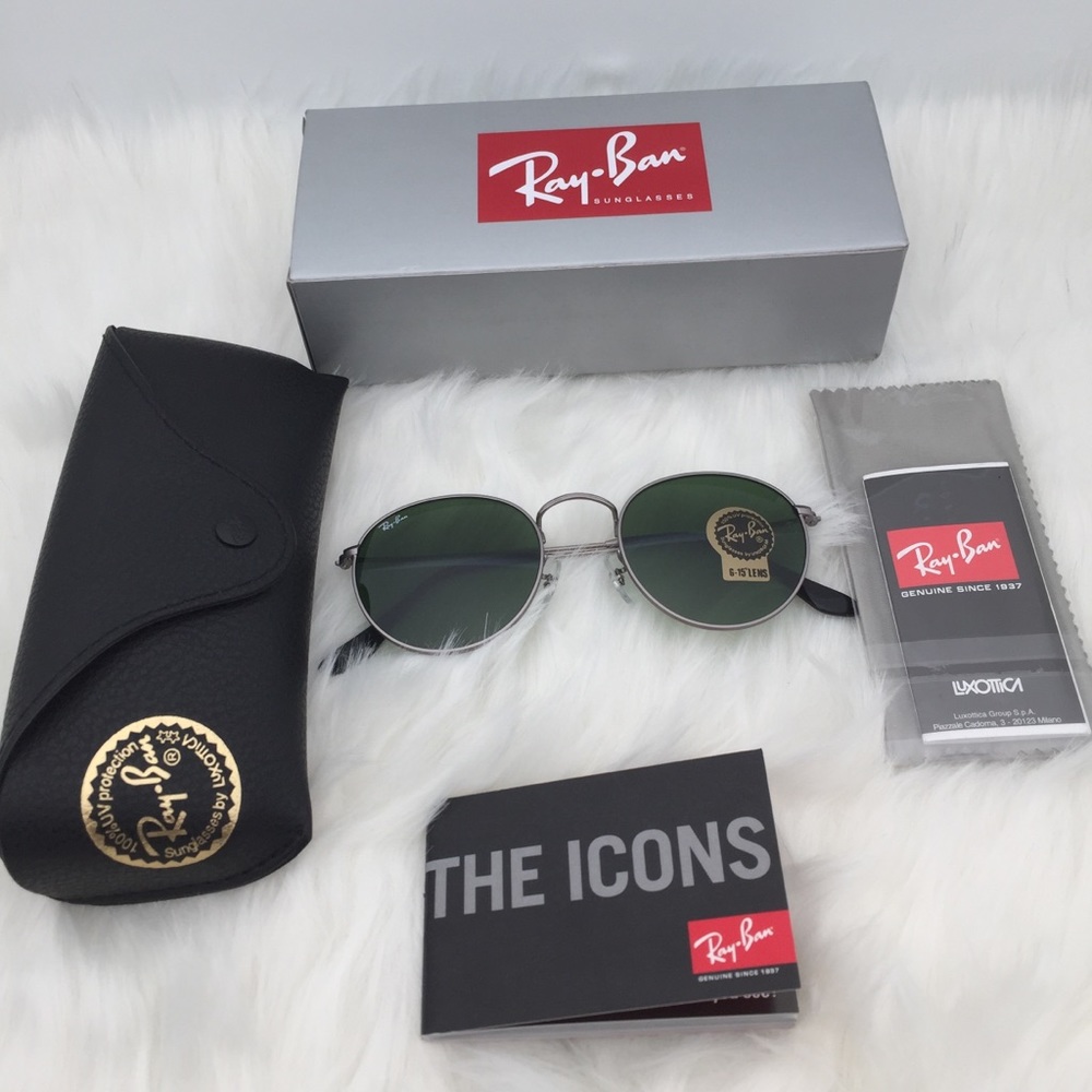 Rayban 3447 029 Gunmetal Gray Round Sunglasses